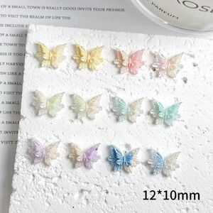 Decoraciones de Uñas 3D de Resina con Forma de Mariposa, Doble Capa Degradada, Accesorios de Joyería DIY para Manicura, Primavera 2025, Origen Yiwu - Product Image 3