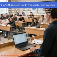 Module de système audio sans fil à faible latence 30 ms, 1 émetteur vers N récepteurs, PCBA pour appareils auditifs multi-canaux pour écoles et églises