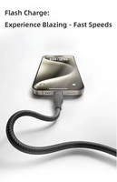 Câble PD 100W Type-C vers Type-C, tressé haute densité, charge rapide, cordon en nylon durable pour smartphone, ordinateur portable, tablette
