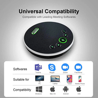 Microphone sans fil portable pour conférence avec suppression d'écho, USB Plug-N-Play, en plastique, pour petits groupes