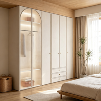 Grande Armoire de Chambre Moderne Personnalisée, Meuble de Chambre Classique de Luxe pour Dressing