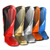 Protège-tibias et protège-pieds professionnels en PU personnalisés pour MMA, Kickboxing, Muay Thai – Protection des jambes avec panneau de cheville flexible et ajustement incurvé