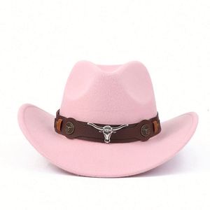 2025 Autumn Winter Jazz <b>Hat</b> Cow Head Leather <b>Band</b> Silk Screen Printed Custom Brand Hot Sale Cowboy <b>Hat</b> Party Casual Fashion - Product Image 5