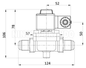 1090/6 <span class=keywords><strong>3</strong></span>/4 ''Flare 2 vías normalmente cerrada válvula solenoide de refrigeración para sistema de aire acondicionado HVAC 12V 24V 110V 220V - Product Image 3