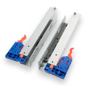 Deslizadores de cajón de cierre suave ajustables, Riel de tipo americano, alta resistencia, venta al por mayor - Product Image 4