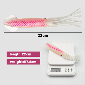 Señuelos de Pesca de Calamar Luminosos, Faldas de Pulpo de Plástico Suave de 22cm, Venta al Por Mayor - Product Image 5