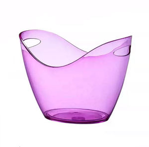 ถังน้ำแข็งพลาสติกใส4L ทันสมัยคีบแช่ไวน์แบบสั่งทำสำหรับเครื่องดื่มเบียร์แชมเปญความจุขนาดใหญ่สำหรับปาร์ตี้ของขวัญ - Product Image 4