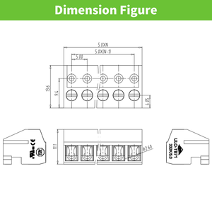 ขั้วต่อสายไฟแบบสกรู ระยะห่าง 5.0 มม. 12A - Product Image 3
