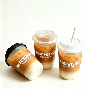 Gobelet en plastique PET en forme de U <span class=keywords><strong>avec</strong></span> logo personnalisé, matériau de qualité alimentaire, gobelet jetable à fond arrondi pour thé au lait à emporter - Product Image 2