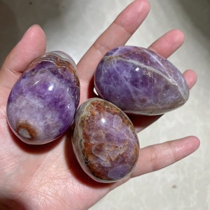 Œufs en cristal naturel de haute qualité pour la guérison, artisanat en quartz, améthyste et <span class=keywords><strong>agate</strong></span> dentelle, pour la décoration Feng Shui et les cadeaux (vente en gros) - Product Image 2