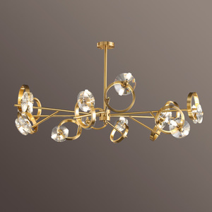 All-Copper Nordic Crystal Modern Luxury Chandelier for Living Room <b>Dining</b> Room Postmodern Villa Main <b>Light</b> Fixture Minimalist - Product Image 3