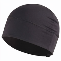 Casquette Beanie Ajustable en Spandex Élastique pour Hommes et Femmes, Modèle Crâne Designer, Personnalisable OEM pour Événements Sportifs Enfants et Adultes, Noir Junior, Taille Unique (OSFA)
