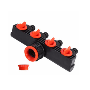 Distributeur d'eau à quatre voies en plastique pour jardin, connecteur à barbillon de 16 mm avec vannes indépendantes pour système d'arrosage - Product Image 2