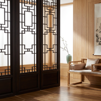 Fenêtre manuelle en aluminium à triple vitrage isolant Low-E, design traditionnel de style chinois ancien, économie d'énergie, luxe