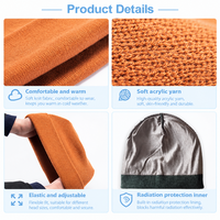 Bonnet anti-ondes Faraday, protection contre les rayonnements électromagnétiques, bonnet en tricot, protection contre les radiations, bonnet unisexe pour une utilisation quotidienne en extérieur