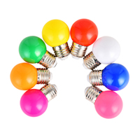 Ampoule LED G45 E27 3W multicolore (rouge/vert/bleu/violet) – Lampe décorative AC pour fêtes et événements