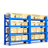 Étagère de stockage industrielle robuste réglable pour palettes, en acier épaissi, multi-niveaux, avec crochets, revêtement époxy