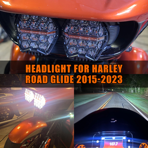 Emark DOT <strong>Approved</strong> <strong>Powerful</strong> 240W LED Double Headlight Hi Low Beam Waterproof <strong>Headlamp</strong> for Road Glide Road Glide Special FLTRXS - Product Image 4