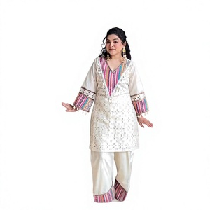 Nueva Colección: Conjunto de Cordón de Algodón Khadi con Bordado Schiffli y Hilo, Sin Arrugas, Elástico, Completamente Cosido - Product Image 1