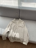 Ensemble unisexe sweat à capuche col montant et pantalon de sport, coupe ample, chaud, avec fermeture éclair, style décontracté, essentiels d'automne pour couple