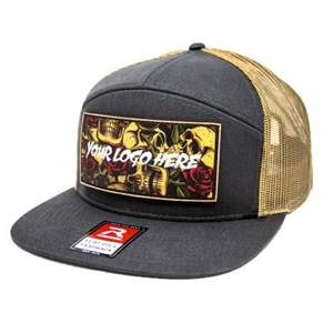 Casquette de baseball unisexe pour adulte avec impression en relief sur maille, couleurs et logo personnalisés - Product Image 2