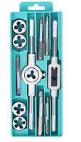 Jeu de tarauds et filières en acier allié M6-M12 (20 ou 12 pièces) pour la filetage manuel – Coffret d'outils