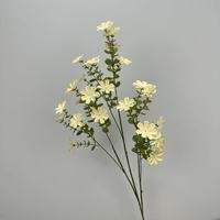 Bunga Pernikahan Rustic Tiny Wildflower Real Touch dengan Daun Hijau untuk Dekorasi Acara Pesta dan Rumah