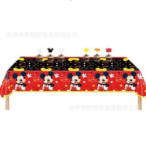 Décorations de fête sur le thème de la souris de dessin animé, assiettes en papier, gobelets, serviettes, bannière, nappe, <span class=keywords><strong>vaisselle</strong></span> jetable pour la fête d'anniversaire des enfants - Product Image 6
