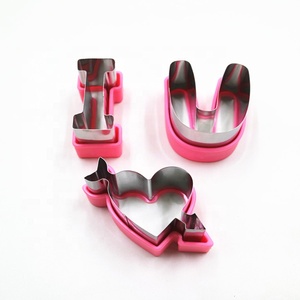 Bộ khuôn bánh quy hình trái tim Ngày Valentine hình trái tim Cookie cutter thư Cookie khuôn - Product Image 3