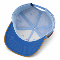 Casquette de baseball 5 panneaux bicolore, en coton avec logo brodé 3D, Gorras, chapeau ajustable à visière incurvée personnalisé ODM OEM pour la mode urbaine