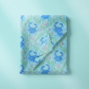 Échantillon Gratuit Tissu Léger en Coton Doux 80S Motif Crabe <span class=keywords><strong>Imprimé</strong></span> Numérique Écologique pour Robes <span class=keywords><strong>Femme</strong></span> - Product Image 2