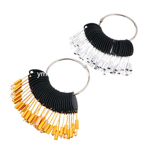 Bagues porte-échantillons <span class=keywords><strong>de</strong></span> couleur <span class=keywords><strong>de</strong></span> cheveux en métal avec logo personnalisé, or et argent, outils capillaires pour coiffeurs et barbiers, usage en salon - Product Image 3