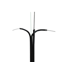 Câble à fibres optiques au prix d'usine, câble à fibres optiques à 2 cœurs, intérieur/extérieur, avec fil d'acier ou élément de renforcement en FRP