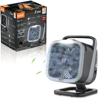 RAF 3-in-1 Camping-Ventilator R.950 36W 2800RPM USB-Eingang Weitwinkel-Luftstrom Geräuscharm mit Windnebel-Licht für Zelt Reise Outdoor-Nutzung