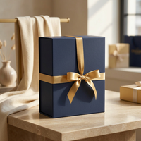 Boîte cadeau magnétique marine, boîte à rabat en papier, emballage personnalisé pour parfum, souvenir de fête d'anniversaire