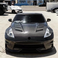 Capot moteur en fibre de carbone poreuse de haute qualité, adapté à Nissan 370Z Z34, état neuf