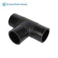 Raccords de tuyauterie HDPE à bride PE100 de haute qualité 110 mm, adaptateur en T direct à 4 voies, joint de fusion à chaud haute pression CE/ISO/DIN