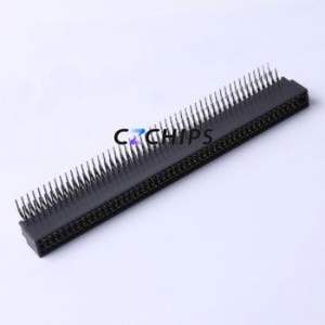 ER100BGFBK Gold Finger Connector Bent Lead Through Hole,P=2.54mm Connector EDGE <b>SLOT</b> 2.54mm 100P Right <b>Angle</b> Insert - Product Image 1