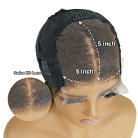 Perruque en cheveux humains vierges indiens, densité 250%, avec closure HD 5x5 sans colle, lisse, double tirage, pour femmes noires