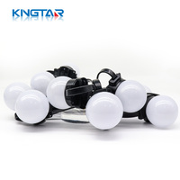 Luces LED de Cadena de Navidad para Exteriores, Resistentes al Agua IP65, con Bombillas de Píxeles de Cobre RGB a Todo Color de 50 mm, 12 V CC