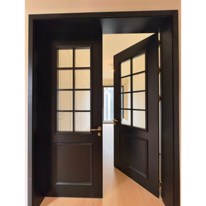 <span class=keywords><strong>Porte</strong></span> moderne <span class=keywords><strong>en</strong></span> <span class=keywords><strong>fer</strong></span> <span class=keywords><strong>forgé</strong></span> double <span class=keywords><strong>avec</strong></span> verre dépoli, résistante aux ouragans, pour entrée extérieure, cuisine extérieure, application <span class=keywords><strong>en</strong></span> centre commercial - Product Image 4