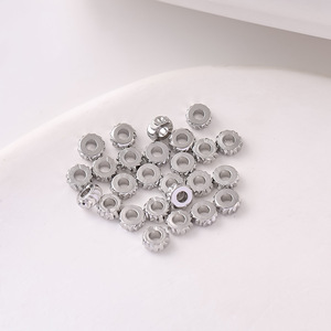 <b>Copper</b> Plated 18K Gold Spacer Beads 3mm 4mm 5mm Flower Shape For <b>Bracelet</b> Making Jewelry Findings - Product Image 3