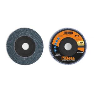 Discos de solapa BETA - 112120104 con tela abrasiva de zirconia, almohadilla de respaldo de plástico, construcción de solapa única Ø 125 mm (paquete múltiple) - Product Image 4