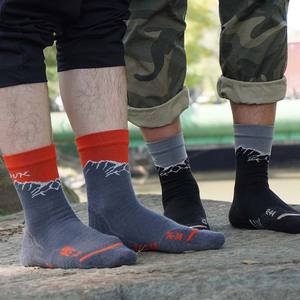 Calcetines de lana merino a media pantorrilla, calcetines térmicos de secado rápido con absorción de impactos antiolor de invierno, dibujos animados para senderismo y senderismo - Product Image 3