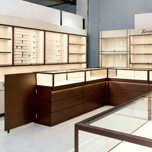 One-stop Jewelry Boutique Design Solution Custom Bronze Metal Jewelry Display Counter High-end <b>Watch</b> & Jewelry Showcase - Product Image 4