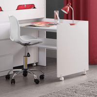 Lit superposé en bois de chêne gris avec étagères de rangement Échelle de bureau coulissante pour meubles d'enfants
