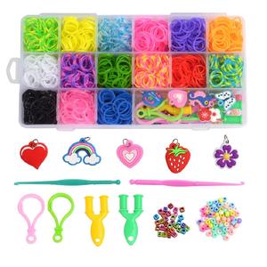 Usine 1500 pièces Looms Bandes Kit Élastiques Pour Bracelet Faisant Kit Diy Art Et Artisanat Kit Pour Enfant Fille Cadeau - Product Image 1