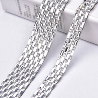 Bande de strass en cristal de verre transparent de 1-2 cm de large, à fixation à chaud, pour ceinture de robe de mariée, vêtements, accessoires de bricolage