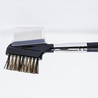Sisir Datar Gagang Kayu Rambut Sintetis untuk Menata Alis