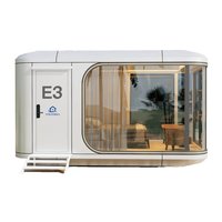 Mini-maison capsule en acier pour cabane forestière, chalet de montagne, maison modulaire inspirée de la nature, villa de tourisme écologique, abri de voiture, boutique